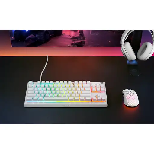 Steelseries APEX PRO TKL GEN 3 teclado Juego USB Inglés de EE. UU. Blanco