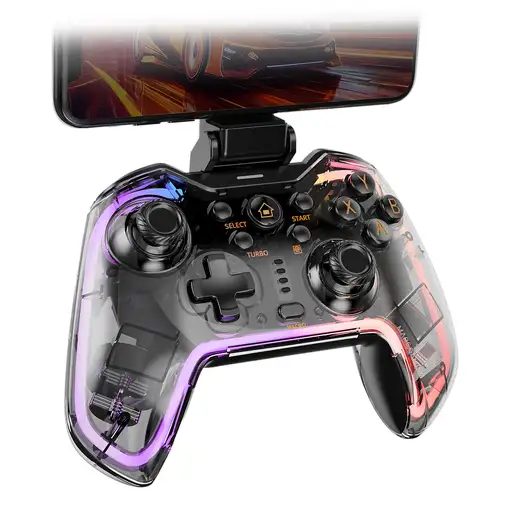 Mars Gaming MGP-BT2 Negro, Transparente Bluetooth/USB Gamepad Analógico/Digital An