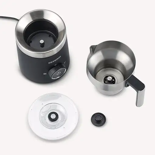 Severin SM 3585 espumador o calentador de leche Automático Negro, Plata