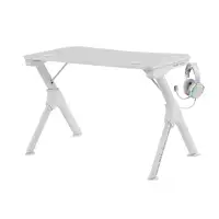 Mars Gaming MGD, Mesa Ergonómica Gaming, Soporte Auriculares y Bebidas, Escritorio