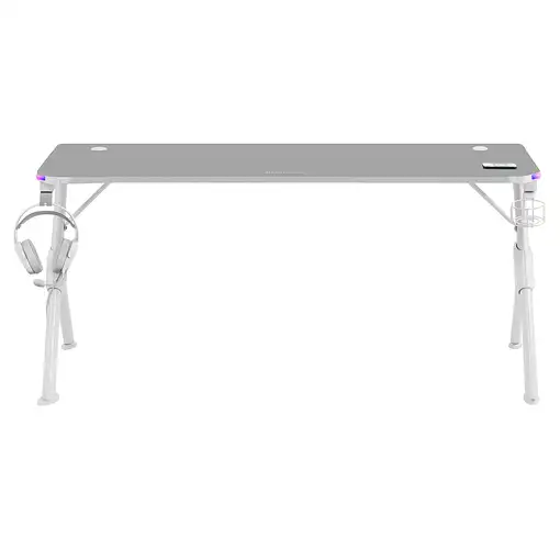 Mars Gaming MGDXLRGB, Mesa Gaming Ergonómica RGB, Soporte Auriculares y Bebida, Es