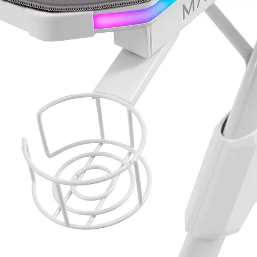 Mars Gaming MGDXLRGB, Mesa Gaming Ergonómica RGB, Soporte Auriculares y Bebida, Es
