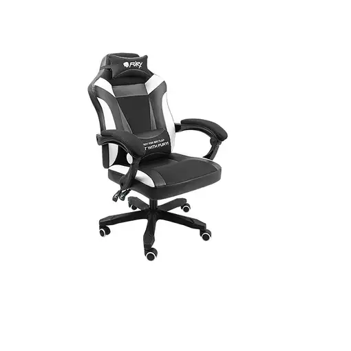 FURY Avenger M+ Silla para videojuegos universal Asiento acolchado Negro, Blanco