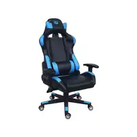 Deep Gaming Deep Command Silla para videojuegos de PC Asiento acolchado Negro, Azu