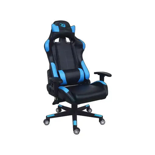 Deep Gaming Deep Command Silla para videojuegos de PC Asiento acolchado Negro, Azu