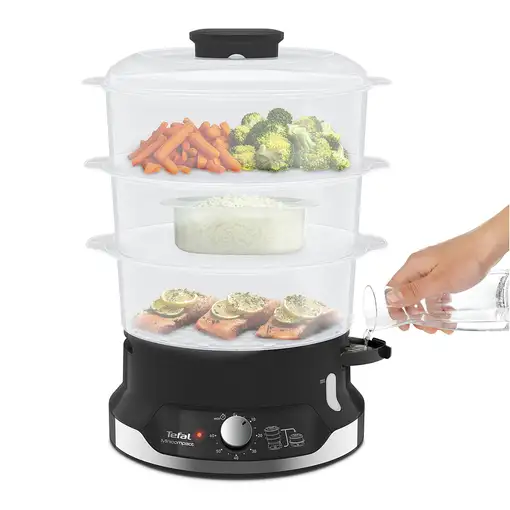 Tefal Ultracompact VC2048 vaporizador 3 cesta(s) Independiente 800 W Negro