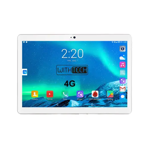 Withtech CIS Edison VI 10' 6/64GB 4G Deca core Plata + funda