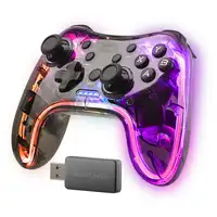 Mars Gaming Gamepad Inalámbrico 2.4GPRO, Neon RGB, Vibración Háptica Dual, Joystic