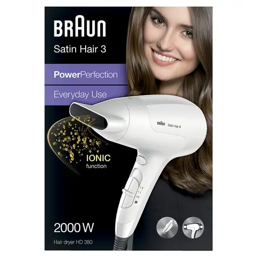 Braun Satin Hair HD 380 secador 2000 W Blanco