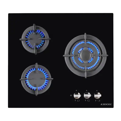 Placa Cristal Gas, Con 3 Quemadores Jocel