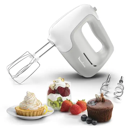 Moulinex PowerMix HM450B Batidora de mano 450 W Gris, Blanco
