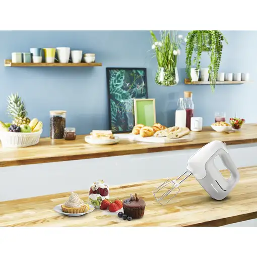 Moulinex PowerMix HM450B Batidora de mano 450 W Gris, Blanco