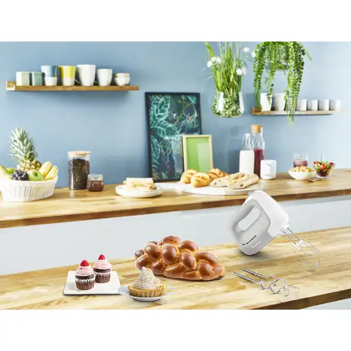 Moulinex PowerMix HM450B Batidora de mano 450 W Gris, Blanco