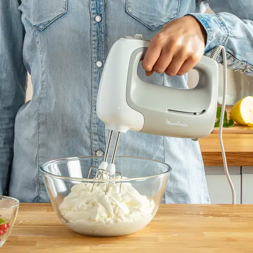 Moulinex PowerMix HM450B Batidora de mano 450 W Gris, Blanco