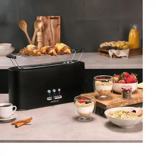 Cecotec 03180 tostadora 6 2 rebanada(s) 980 W Negro