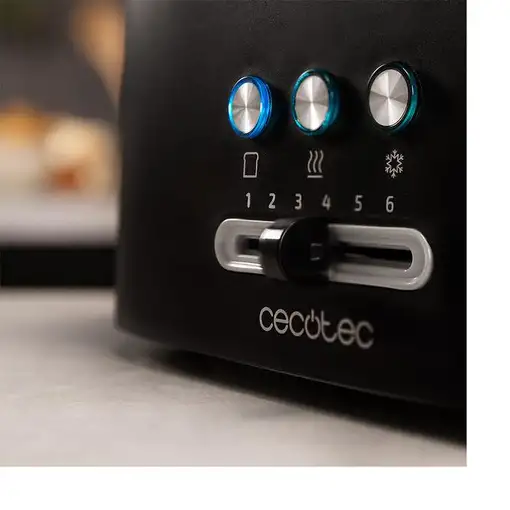 Cecotec 03180 tostadora 6 2 rebanada(s) 980 W Negro
