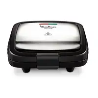 Moulinex SZ192D sandwichera 700 W Negro, Acero inoxidable