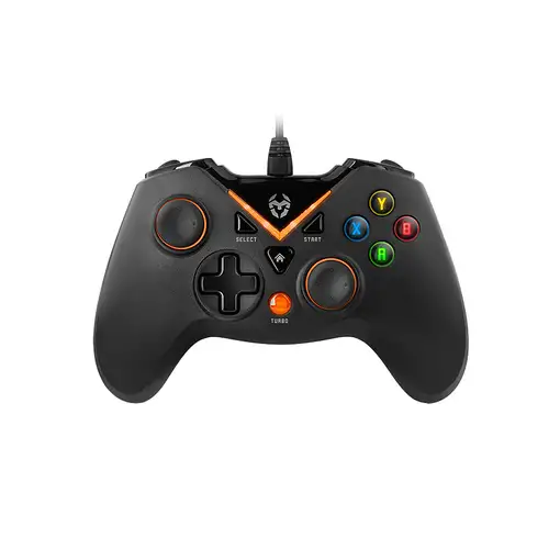 NOX NXKROMKEY mando y volante Negro USB Gamepad Analógico Android, PC, Playstation