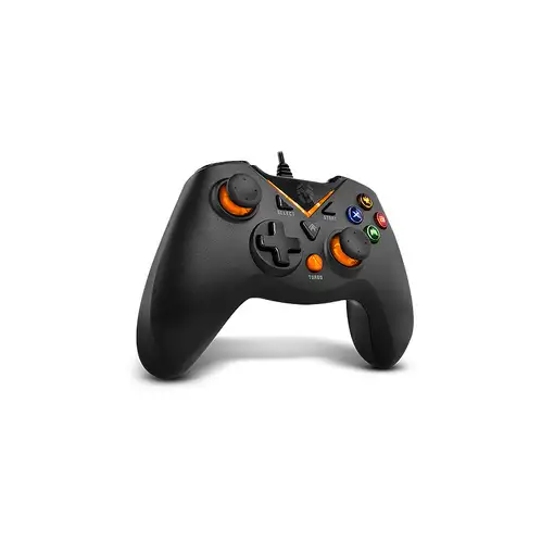 NOX NXKROMKEY mando y volante Negro USB Gamepad Analógico Android, PC, Playstation