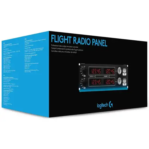 Logitech G G Saitek Pro Flight Radio Panel Negro USB Simulador de Vuelo Analógico/
