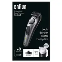 Braun BeardTrimmer 7 BT7420 Batería 40 2 cm Negro, Gris