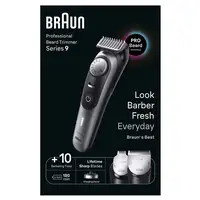 Braun BeardTrimmer BT9420 Batería 40 2 cm Mojado y seco Negro, Gris