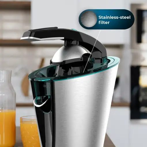 Cecotec Hyden 600 prensa de cítricos eléctricos 600 W Negro, Acero inoxidable