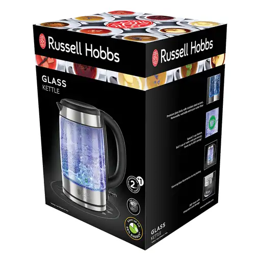 Russell Hobbs 21600-57 tetera eléctrica 1,7 L 2200 W Acero inoxidable, Transparent