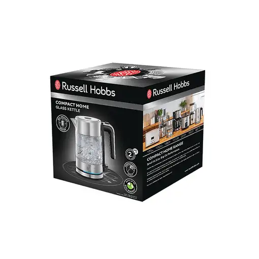 Russell Hobbs 24191-70 tetera eléctrica 0,8 L 2200 W Negro, Acero inoxidable, Tran