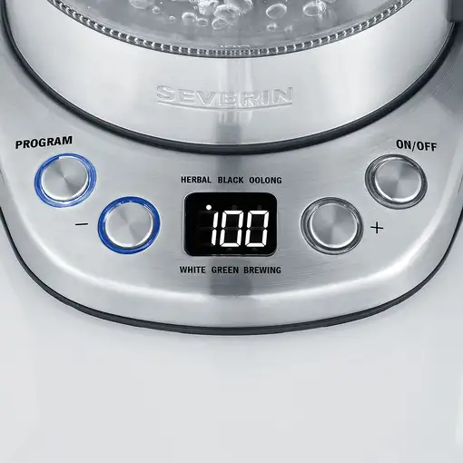 Severin WK 3473 tetera eléctrica 1 L 2200 W Acero inoxidable, Transparente