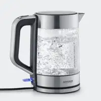 Severin WK 3420 tetera eléctrica 1,7 L 2200 W Negro, Acero inoxidable, Transparent