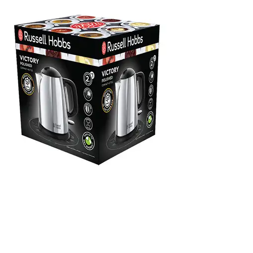 Russell Hobbs Victory tetera eléctrica 1 L 2400 W Negro, Acero inoxidable