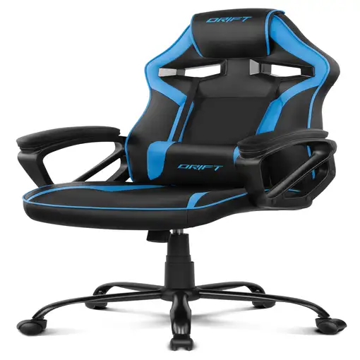 DRIFT DR50 Silla para videojuegos de PC Asiento acolchado tapizado Negro, Azul