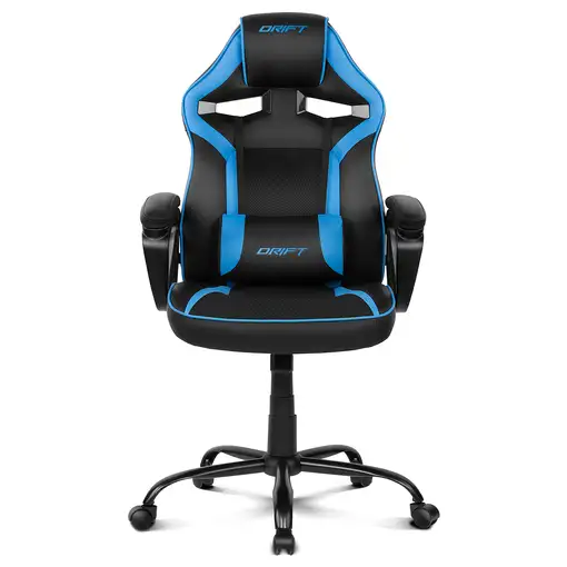 DRIFT DR50 Silla para videojuegos de PC Asiento acolchado tapizado Negro, Azul