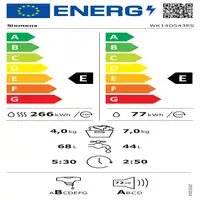 Siemens iQ500 WK14D543ES lavadora-secadora Integrado Carga frontal Blanco E