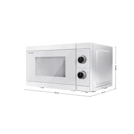 Microondas Solo Encimera 20 L 800 W blanco YC MS01E C SHARP