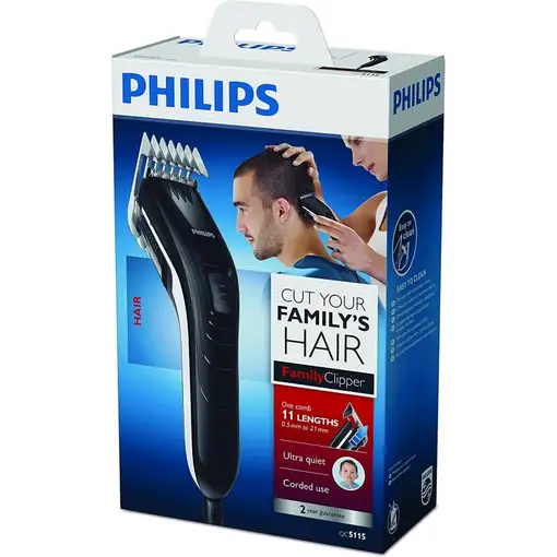 Philips Cortapelos familiar con cuchillas de acero inoxidable