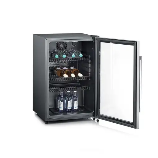 Severin FKS 8840 enfriador de vino Nevera de vino Independiente Negro 42 botella(s