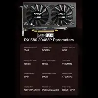 Tarjeta Gráfica WITHTECH AMD RADEON RX 580  8GB
