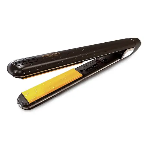 PostQuam PQPAE2003 Utensilio de peinado Plancha de pelo Caliente Negro, Amarillo 6