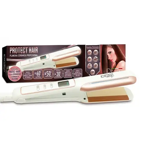 ID Italian IDEPROTECTH Utensilio de peinado Plancha de pelo Caliente Perlado, Rosa