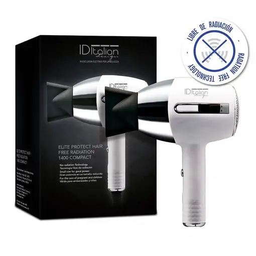 ID Italian IDEGTI1400 secador 1400 W Plata, Blanco