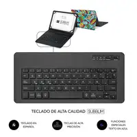 Funda Con Teclado Keytab Pro Bluetooth 9.6\11\ Cómic