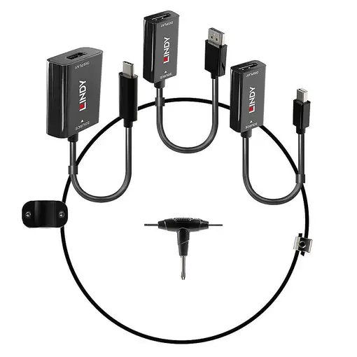 Lindy 38304 adaptador de cable de vídeo HDMI tipo A (Estándar) DisplayPort + Mini