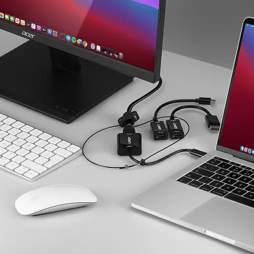 Lindy 38304 adaptador de cable de vídeo HDMI tipo A (Estándar) DisplayPort + Mini