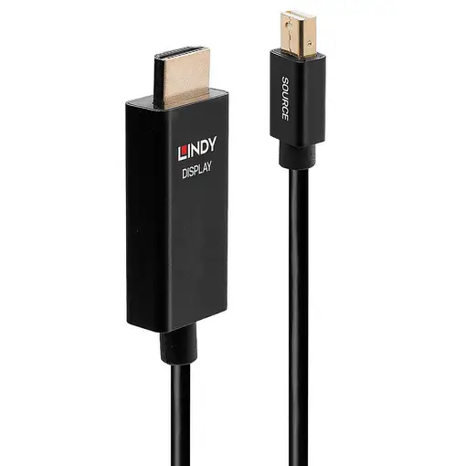 Lindy 40922 adaptador de cable de vídeo 2 m Mini DisplayPort HDMI tipo A (Estándar