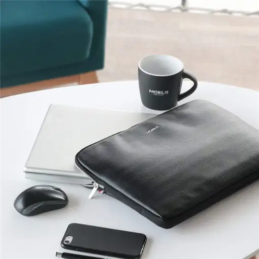 Mobilis PURE SLEEVE 35,6 cm (14'') Funda Negro, Plata