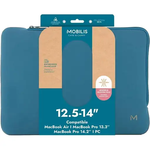 Mobilis 049018 maletines para portátil 35,6 cm (14'') Funda Azul, Gris