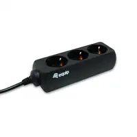 Equip 333280 base múltiple 1,1 m 3 salidas AC Negro