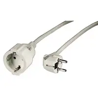 Hama | Cable con enchufe de 10 metros, seguro, resistente, color blanco. Hama | Cable con enchufe de 10 metros, seguro, resistente, color blanco.